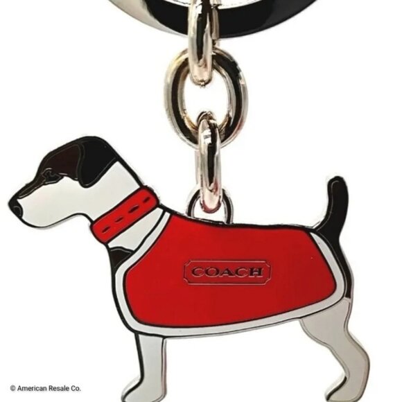 COACH Signature Jack Russel Terrier Handbag Charm Keychain Fob-Style 7321 - Picture 2 of 6